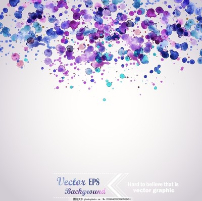 紫色喷墨与多彩花簪 广告设计中的色彩艺术